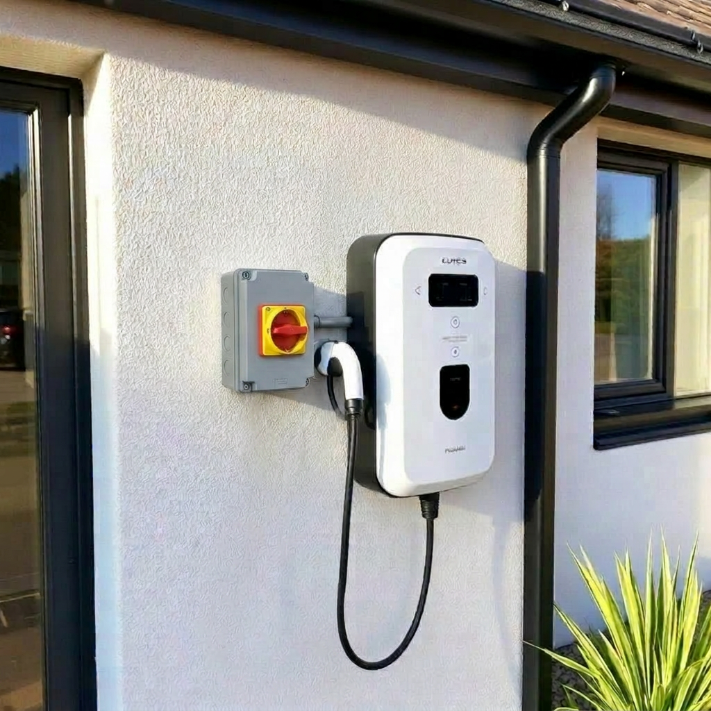 Completed EV charger installation