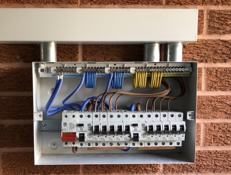 Completed fuse board installation