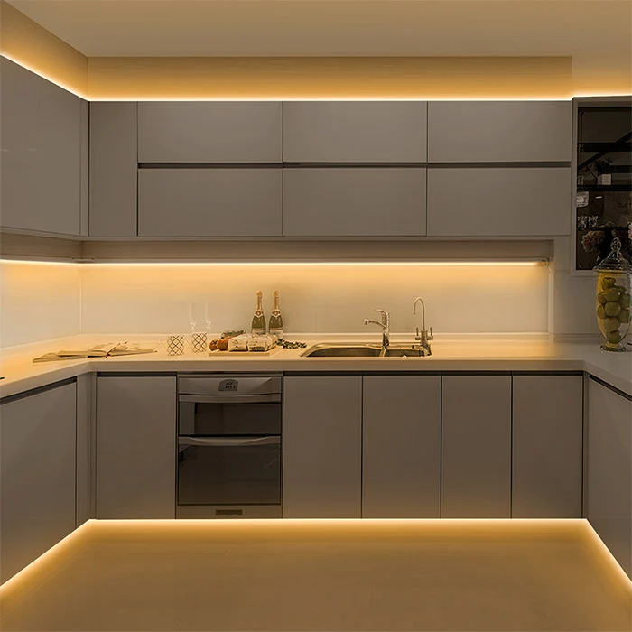 Completed kitchen LED lighting